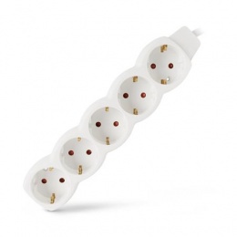 Elosztósor, 5 aljzat, 3 m, ENTAC, fehér