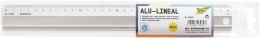 Vonalzó, aluminium, csúszásgátlós, 30 cm, FOLIA