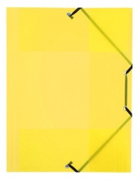 Gumis mappa, 15 mm, PP, A4, VIQUEL "Propyglass", sárga