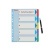 Regiszter, laminált karton, A4 maxi, 1-5, újraírható, ESSELTE